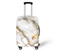 LNXSESN Funda Maleta Cabina Mármol Oro Blanca Funda para Maletas de Viaje Elástico Fundas Maletas de Viaje Lavable Protector de Equipaje con Cremallera Fundas para Maleta para 26-28 Pulgadas