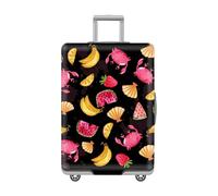 LNXSESN Funda Maleta Cabina Negro Amarillo Rosa Funda para Maletas Mediana Elástico Fundas Maletas De Viaje Lavable Protector De Equipaje con Cremallera Cubierta De Equipaje para 26-28 Pulgadas