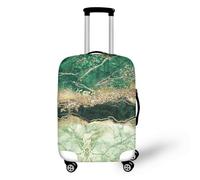 LNXSESN Funda Maleta Cabina Oro De Mármol Verde Funda para Maletas Elástico Fundas Maletas de Viaje Lavable Protector de Equipaje con Cremallera Fundas para Maleta para 26-28 Pulgadas