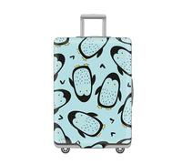 LNXSESN Funda Maleta Cabina Pingüino Negro Amarillo Funda para Maletas Grande Elástico Fundas Maletas De Viaje Lavable Protector De Equipaje con Cremallera Cubierta De Equipaje para 29-32 Pulgadas