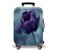 LNXSESN Funda Maleta Cabina Púrpura Retro Azul Funda para Maletas de Viaje Elástico Fundas Maletas de Viaje Lavable Protector de Equipaje con Cremallera Fundas para Maleta para 26-28 Pulgadas