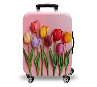 LNXSESN Funda Maleta Cabina Rosa Limón Amarillo Funda para Maletas de Viaje Elástico Fundas Maletas de Viaje Lavable Protector de Equipaje con Cremallera Fundas para Maleta para 26-28 Pulgadas
