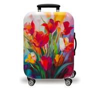 LNXSESN Funda Maleta Cabina Verde Azul Rojo Funda para Maletas de Viaje Elástico Fundas Maletas de Viaje Lavable Protector de Equipaje con Cremallera Fundas para Maleta para 22-25 Pulgadas
