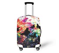 LNXSESN Funda Maleta Grande Mariposa Dorada Roja Funda para Maletas Elástico Fundas Maletas de Viaje Lavable Protector de Equipaje con Cremallera Fundas para Maletas de Viaje para 29-32 Pulgadas