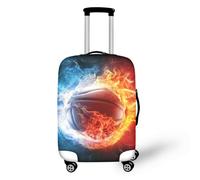LNXSESN Funda Maleta Mediana Azul Marino Naranja Funda para Maletas Elástico Fundas Maletas de Viaje Lavable Protector de Equipaje con Cremallera Fundas para Maletas de Viaje para 22-25 Pulgadas