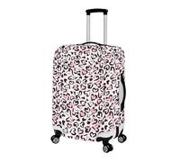 LNXSESN Funda Maleta Mediana Corazón Negro Rosa Funda para Maletas Elástico Fundas Maletas de Viaje Lavable Protector de Equipaje con Cremallera Fundas para Maletas de Viaje para 26-28 Pulgadas