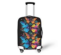 LNXSESN Funda Maleta Mediana Mariposa Colorida Funda para Maletas Elástico Fundas Maletas de Viaje Lavable Protector de Equipaje con Cremallera Fundas para Maletas de Viaje para 26-28 Pulgadas