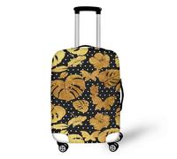 LNXSESN Funda Maleta Mediana Mariposa Hoja De Palma Funda para Maletas Elástico Fundas Maletas de Viaje Lavable Protector de Equipaje con Cremallera Fundas para Maletas de Viaje para 26-28 Pulgadas