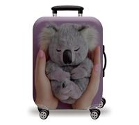 LNXSESN Funda para Maletas Lindo Gris Púrpura Funda Maleta Cabina Elástico Fundas Maletas de Viaje Lavable Protector de Equipaje con Cremallera Fundas para Maletas de Viaje para 19-21 Pulgadas