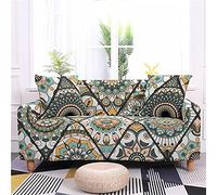 LNXSESN Fundas Sofas 3 y 2 Plazas Ajustables Mandala Gris Blanco Fundas para Sofa Spandex Cubre Sofa Estampadas Fundas Sofa Elasticas Universal Verano Modernas Fundas para Sofa Chaise Longue