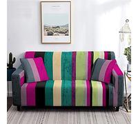 LNXSESN Fundas Sofas 3 y 2 Plazas Ajustables Rayas De Colores Elegantes Fundas para Sofa Elasticas Spandex Fundas Sofa Lavables Desmontables Funda Sillon Modernas Universal Espesas Fundas de Sofa