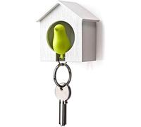 LNYMZD Llavero de casa de pájaros, llavero de pared con diseño de casa de pájaros, mini llavero de nido de pájaro, llavero antipérdida, soporte para llavero con silbato para el hogar, ganchos de