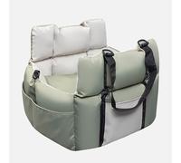 LNZKX Cama Portátil para Mascotas en Auto para Alfa Romeo Mito (955) Hatchback 2008-2018 4-Seater, Antideslizante Protección contra Impactos Colchón Mascotas en Auto,Green-Beige