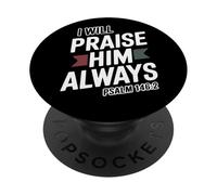 Lo alabaré Siempre Salmos 146:2 PopSockets PopGrip Adhesivo