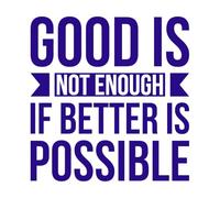 Lo bueno no es suficiente si es posible algo mejor perfecto Pegatinas de pared de papel adhesivo 67.2x69.8cm Impermeable Azul oscuro