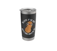 Lo creas o los juegos de palabras con nueces me hacen reír Vaso térmico de acero inoxidable de doble pared