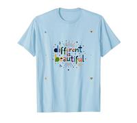 Lo Diferente es Hermoso: celebración Colorida de la Diversidad Camiseta, Hombre, Azul Bebé, L