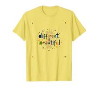 Lo Diferente es Hermoso: celebración Colorida de la Diversidad Camiseta, Hombre, Limón, L