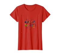 Lo Diferente es Hermoso: celebración Colorida de la Diversidad Camiseta, Mujer, Rojo, XXL