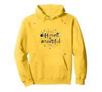 Lo Diferente es Hermoso: celebración Colorida de la Diversidad Sudadera con Capucha, Unisex para Adultos, Limón, S