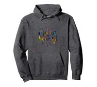 Lo Diferente es Hermoso: celebración Colorida de la Diversidad Sudadera con Capucha, Unisex para Adultos, Jaspeado Oscuro, XL