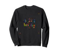 Lo Diferente es Hermoso: celebración Colorida de la Diversidad Sudadera, Unisex para Adultos, Negro, L