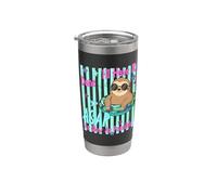 Lo haré lo antes posible Lo más lento posible Cool Sloth Summer Vaso térmico de acero inoxidable de doble pared