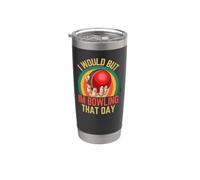 Lo haría pero estoy bolos ese día humor de cricket Love To Bowl Vaso térmico de acero inoxidable de doble pared