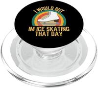 Lo haría Pero Estoy patinando sobre Hielo Ese día Humor Retro Patinador sobre Hielo PopSockets PopGrip para MagSafe