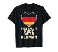 Lo Llaman Grosero, yo lo llamo Divertido corazón de Bandera Alemana Camiseta