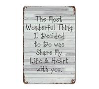 Lo Más Maravilloso Que Decidí Fue El Estímulo De La Veta De La Madera. Letrero De Lata Impermeable Cartel De Metal Vintage Cartel De Chapa para Garaje Cocina Taller 20X30Cm