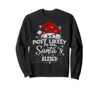 Lo más Probable es Arreglar Santa Sleigh Matching Family Christmas Sudadera