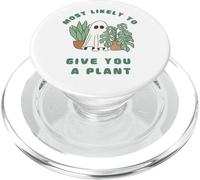 Lo más Probable es Halloween, te da una Planta, Lindo Fantasma PopSockets PopGrip para MagSafe