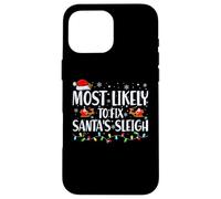 Lo más Probable es Que arregle la Coincidencia Familiar navideña de Trineo de Papá Noel Carcasa para iPhone 16 Pro MAX