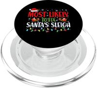 Lo más Probable es Que arregle la Coincidencia Familiar navideña de Trineo de Papá Noel PopSockets PopGrip para MagSafe