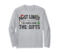 Lo más Probable es Que el código de Color de los Regalos Diseño Festivo de Vacaciones Manga Larga