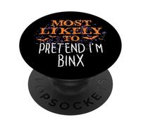 Lo más probable es que Hocus Halloween fingir que soy Binx PopSockets PopGrip Adhesivo