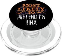 Lo más probable es que Hocus Halloween fingir que soy Binx PopSockets PopGrip para MagSafe