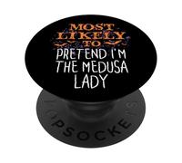 Lo más probable es que Hocus Pocus finja que soy la dama Medusa PopSockets PopGrip Adhesivo