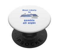 Lo más probable es que juegue toda la noche Viaje Crucero Regalo Viaj PopSockets PopGrip Adhesivo