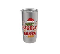 Lo más probable es que le ofrezca a Santa una cerveza divertida para beber Navidad Vaso térmico de acero inoxidable de doble pared
