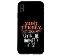 Lo más probable es que llore en Halloween en The Haunted House Matching Carcasa para iPhone XS Max