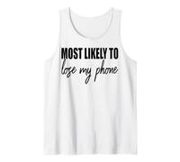 Lo más probable es que pierda mi teléfono divertido haciendo coincidir amigos y familiares Camiseta sin Mangas