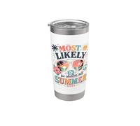Lo más probable es que se relaje todo el verano 2026 Teacher Break Vibe Vaso térmico de acero inoxidable de doble pared