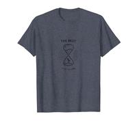 Lo Mejor está por Venir Reloj de Arena Inspirador Camiseta, Hombre, Azul Jaspeado, XXL