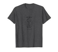 Lo Mejor está por Venir Reloj de Arena Inspirador Camiseta, Hombre, Jaspeado Oscuro, M