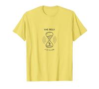 Lo Mejor está por Venir Reloj de Arena Inspirador Camiseta, Hombre, Limón, L