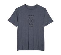 Lo Mejor está por Venir Reloj de Arena Inspirador Camiseta, Hombre Tallas Grandes, Azul Jaspeado, 2X Alto
