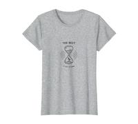 Lo Mejor está por Venir Reloj de Arena Inspirador Camiseta, Mujer, Gris Jaspeado, XXL