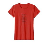 Lo Mejor está por Venir Reloj de Arena Inspirador Camiseta, Mujer, Rojo, S